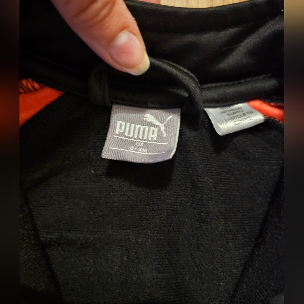 Puma Baby Jacket - Black and Neon Pink Size 0 to 3 Months - Picture 3 of 3